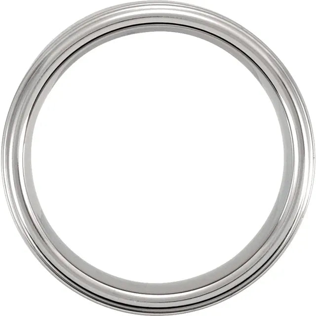 Tungsten 8mm Rounded Edge Band with Satin Finish