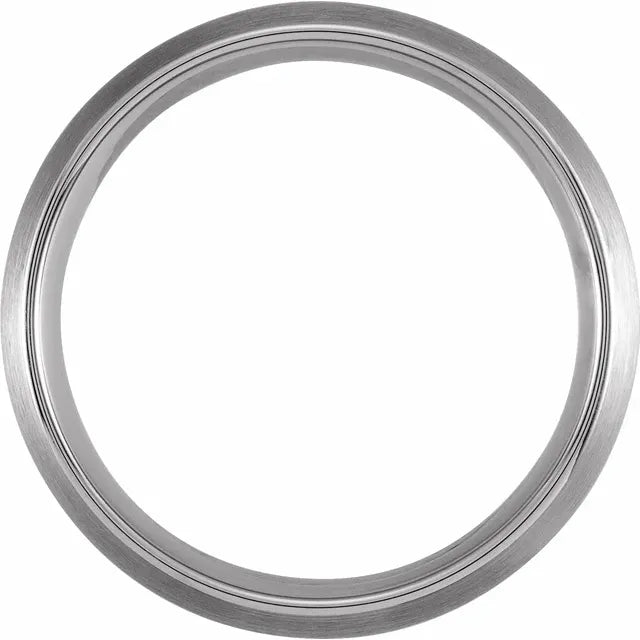 Tungsten 8mm Domed Band with Satin Finish