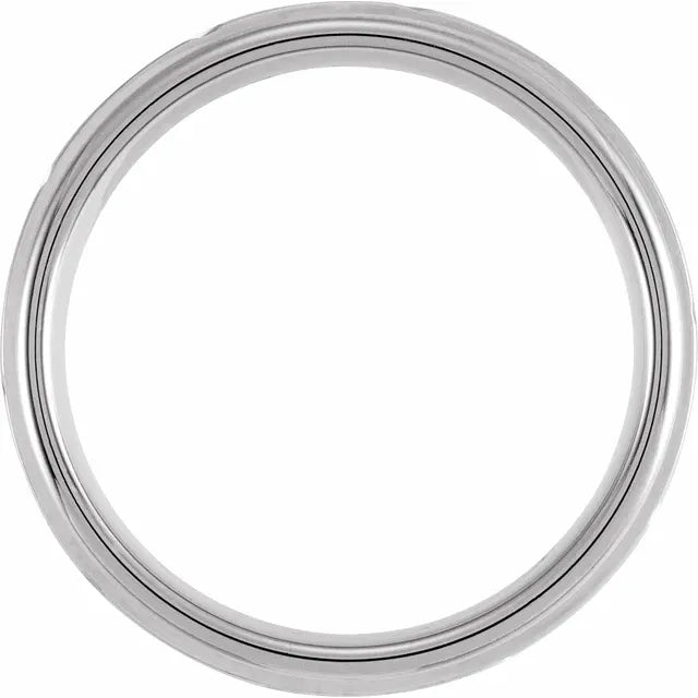 Tungsten 7mm Grooved Band with Satin Finish