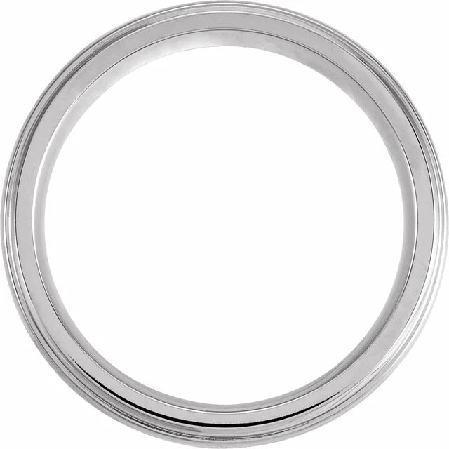 Cobalt 8mm Flat Edge Band