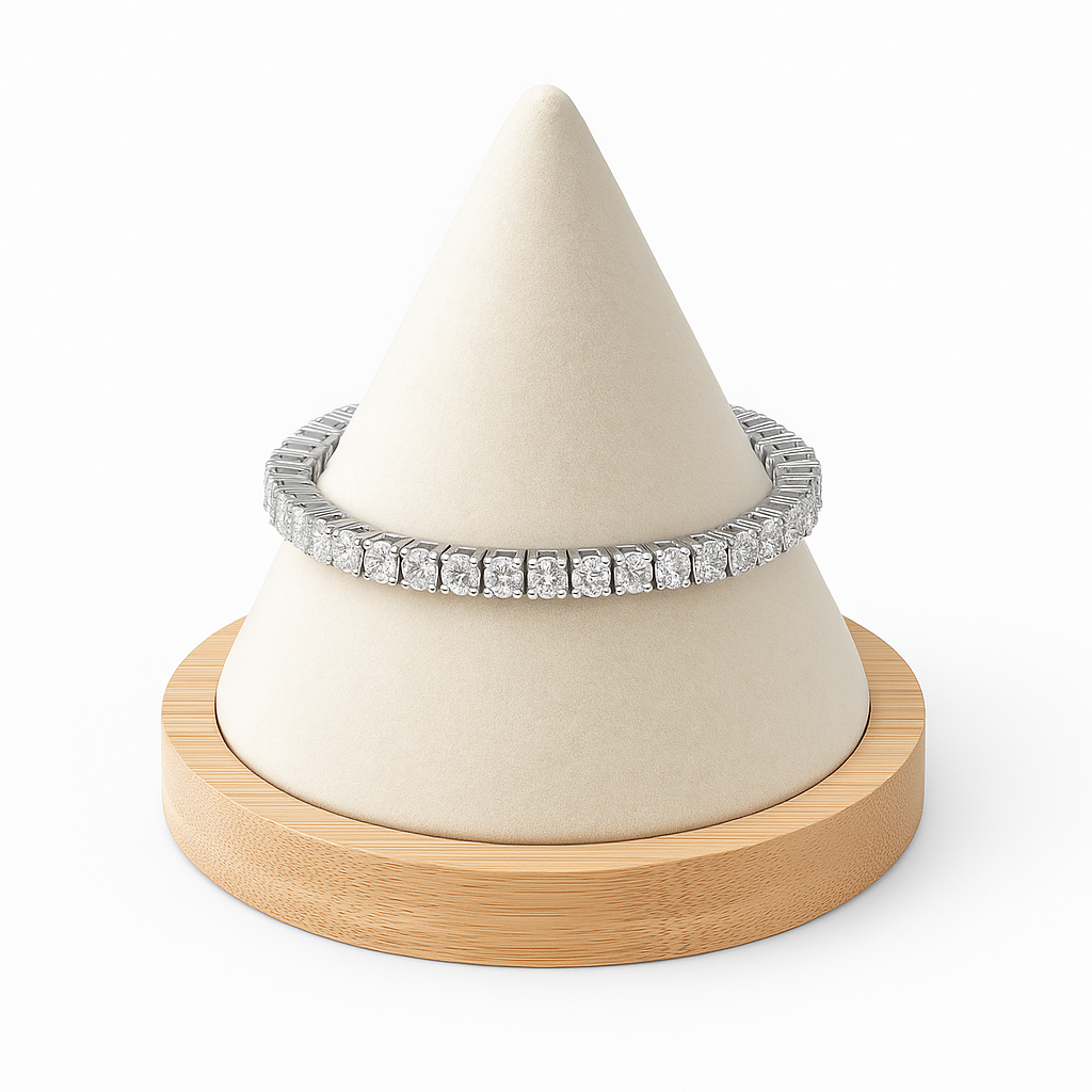 14KT WG Round 5.54ct Lab Grown Diamond Tennis Bracelet (E-F VS)