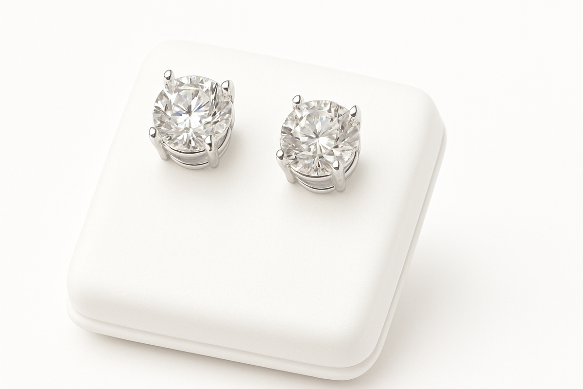 14KT WG 2.08CT Lab Grown Diamond Studs