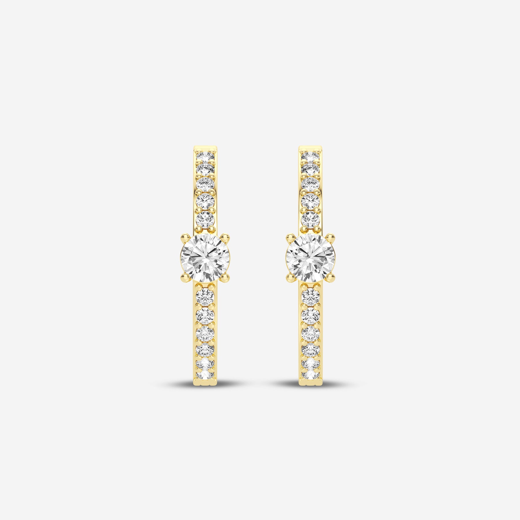 Round 0.75CT Lab Diamond Hoop Earrings