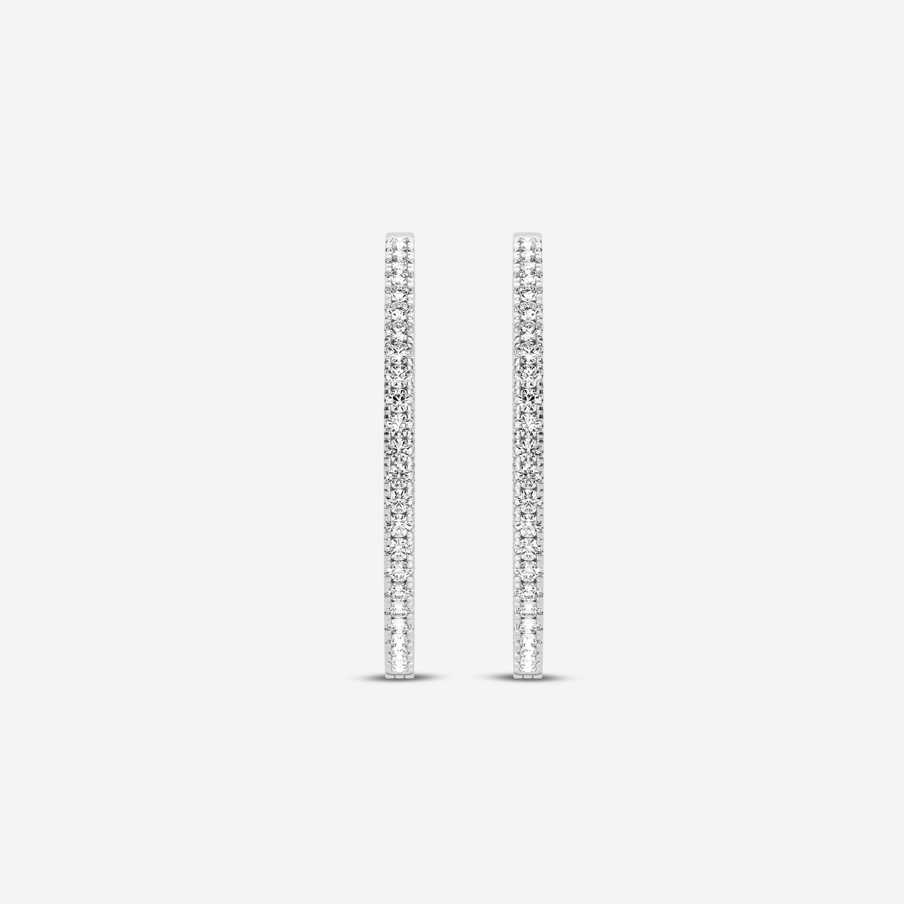 Round 2.77CT Lab Diamond Hoop Earrings