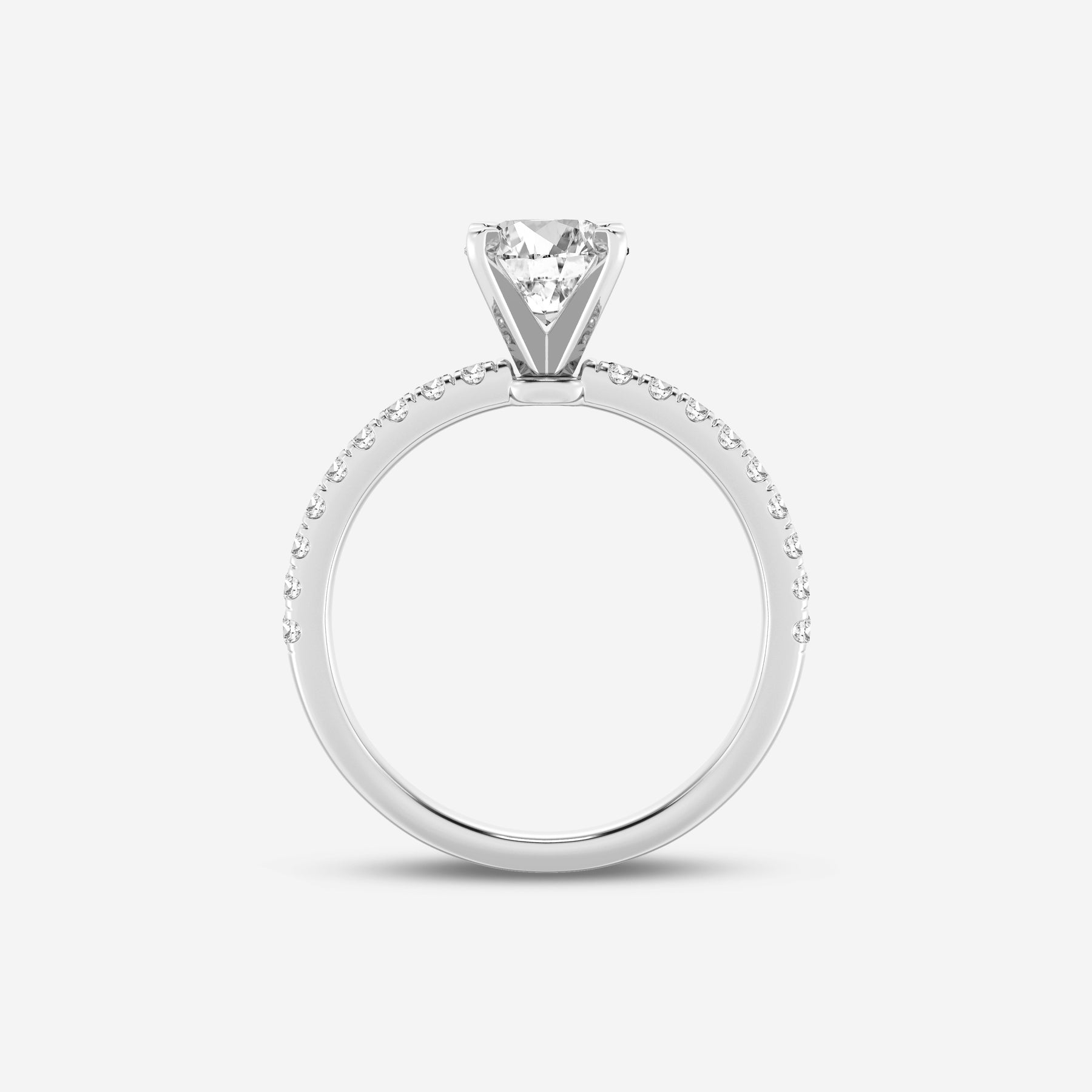 Round Solitaire Lab Diamond Engagement Ring