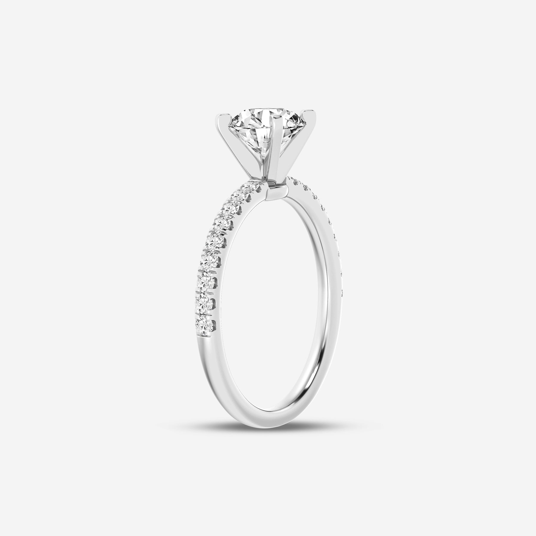 Round Solitaire Lab Diamond Engagement Ring