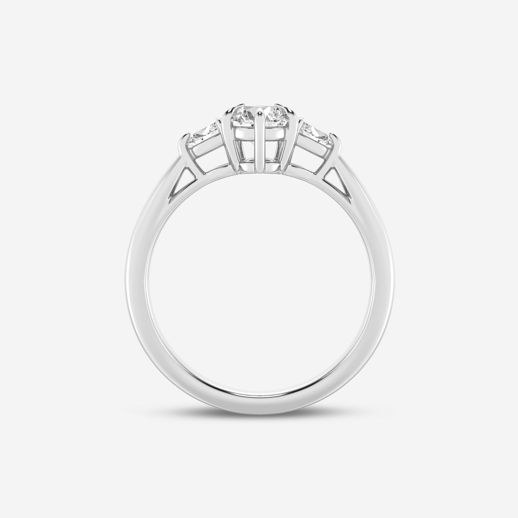 Pear Lab Diamond Three Stone Ring