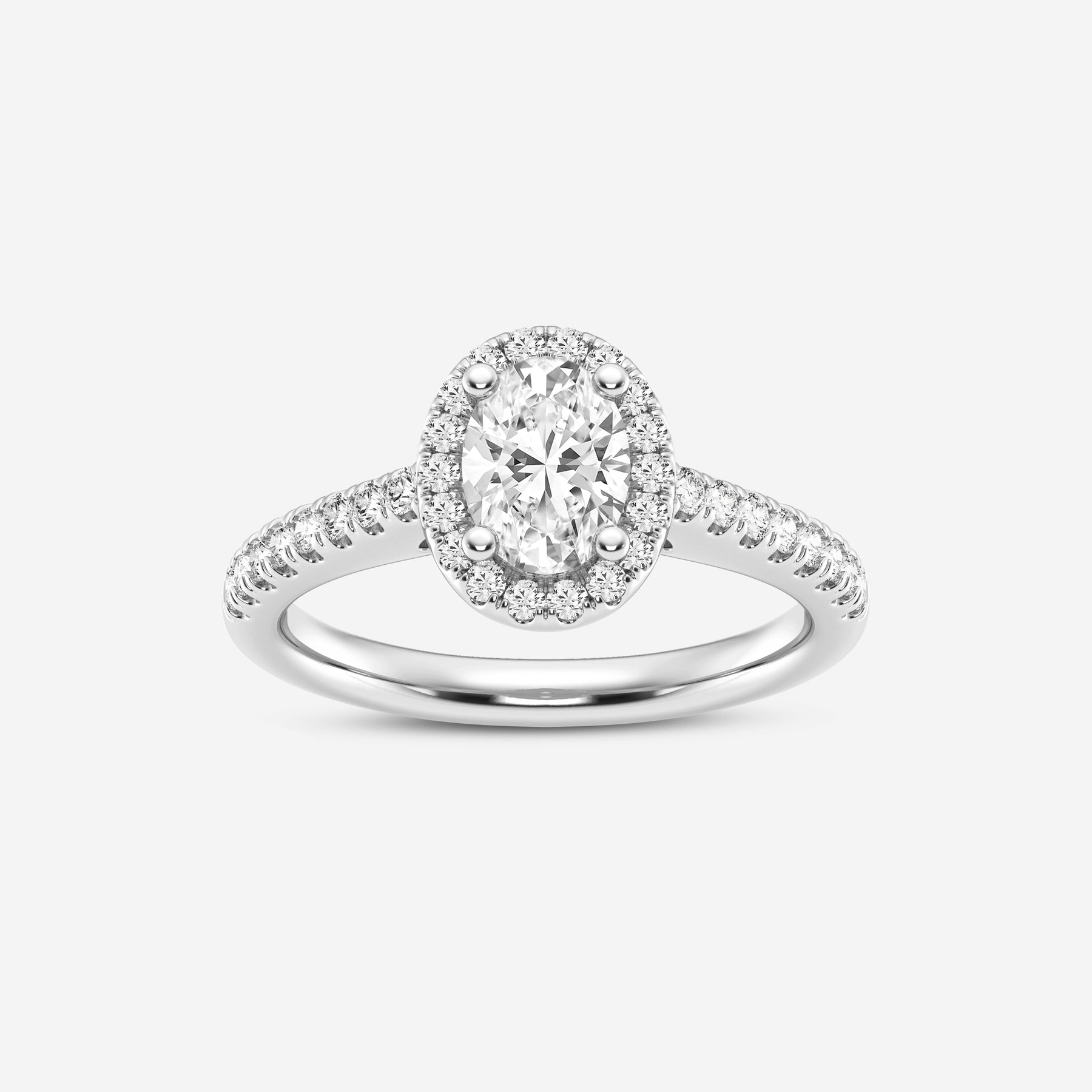 Halo Oval Lab Diamond Ring