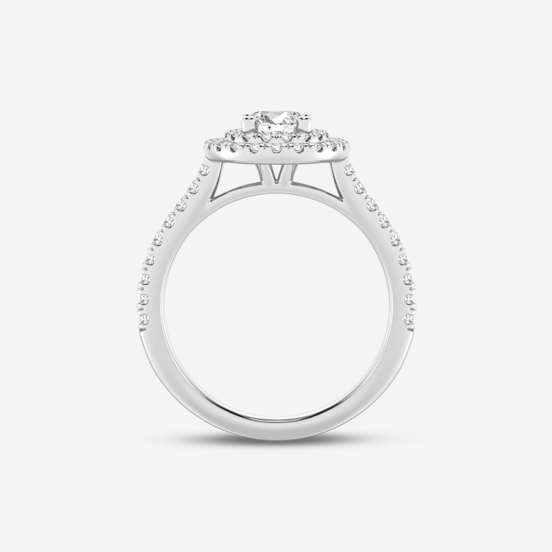 Oval Double Halo Lab Diamond Ring