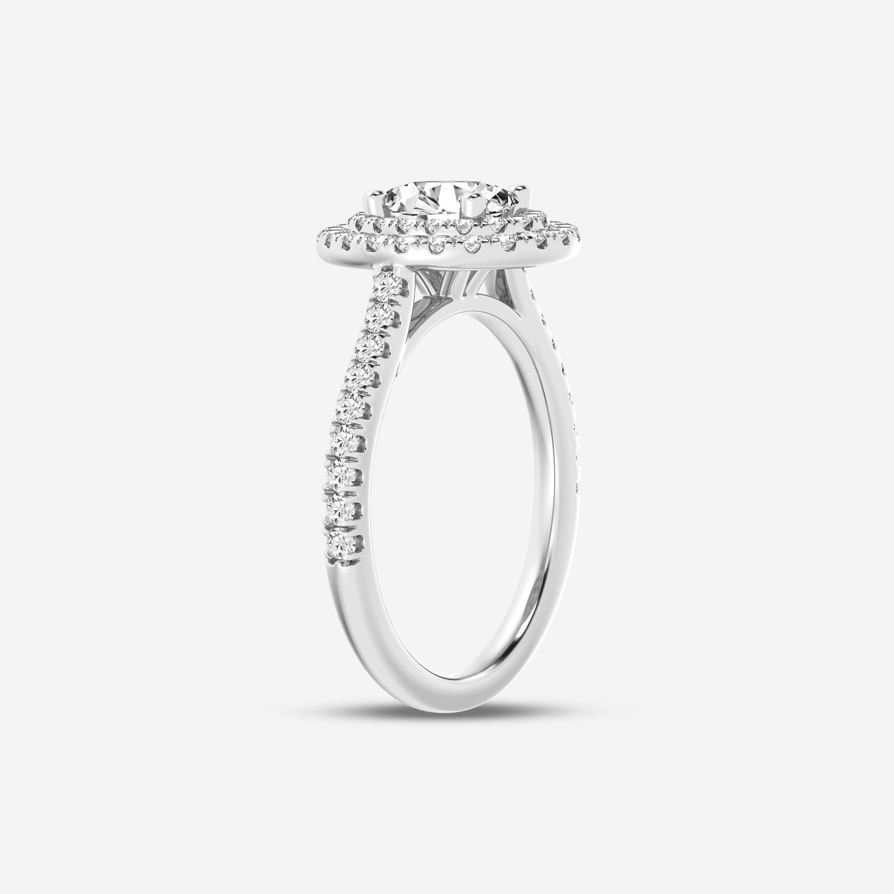 Oval Double Halo Lab Diamond Ring