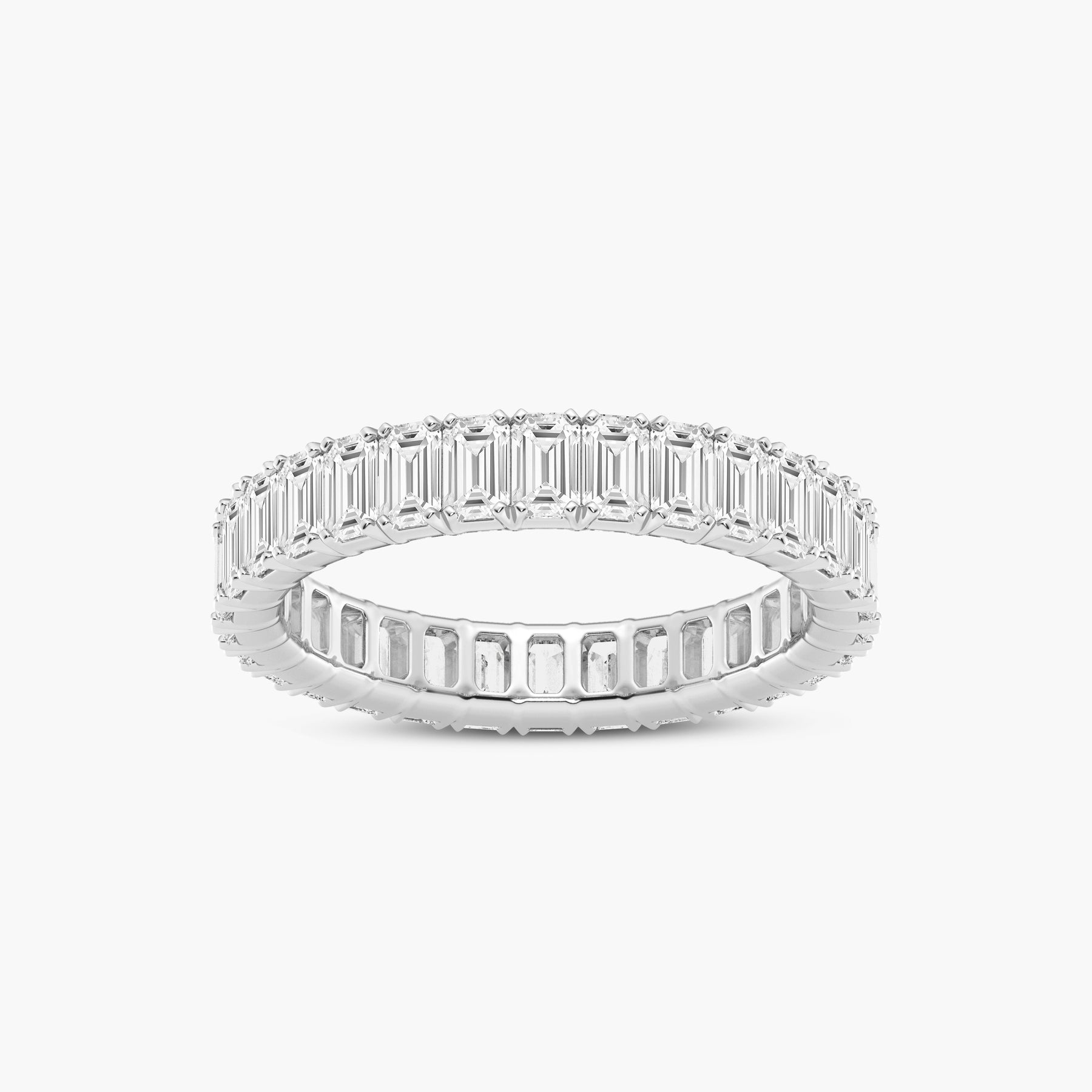 Emerald Lab Diamond 2.84CT Eternity Bands
