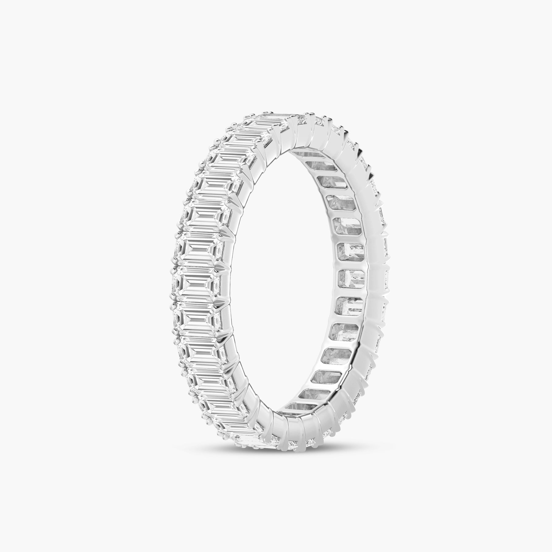 Emerald Lab Diamond 2.84CT Eternity Bands