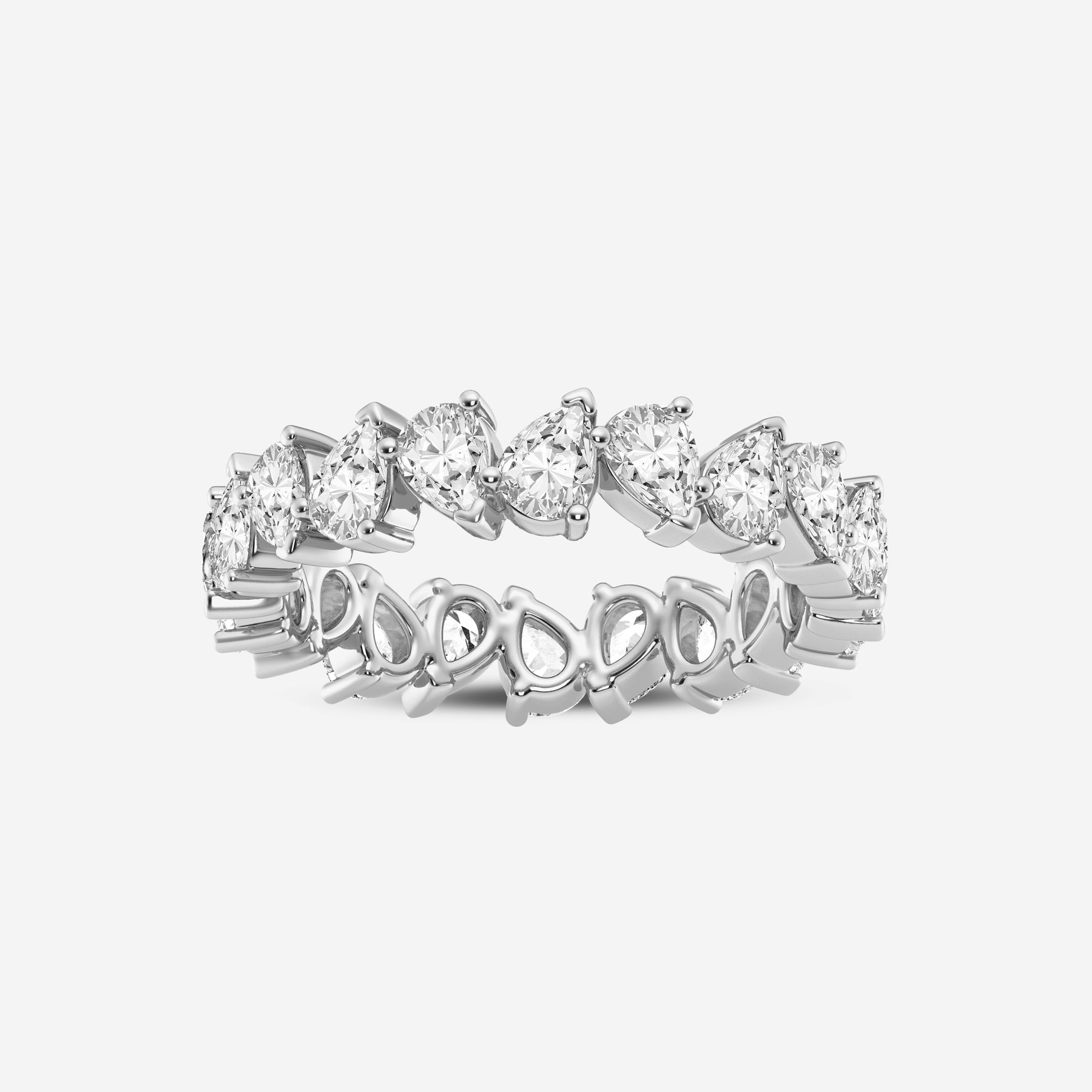 Pear 2.89CT Lab Diamond Eternity Band