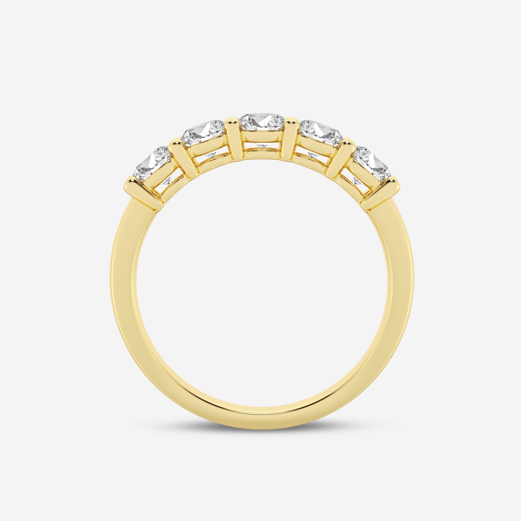 Round 5 stone 1.22CT Lab Diamond Band