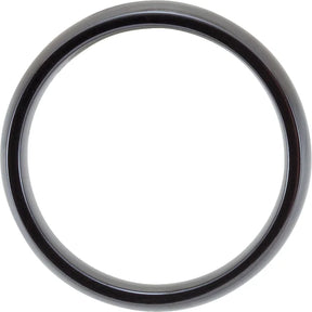 Black Titanium 6mm Domed Polished Band