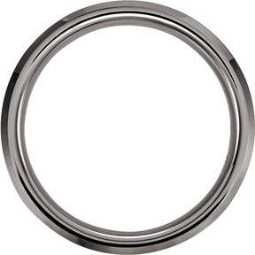 Tungsten 6mm Satin & Polished Beveled-Edge Band