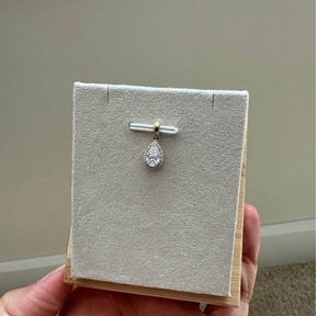 14kt Yellow Gold 0.60ct Pear shape halo Pendant