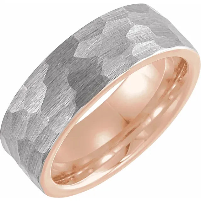 18K Rose Gold PVD Tungsten 8mm Band