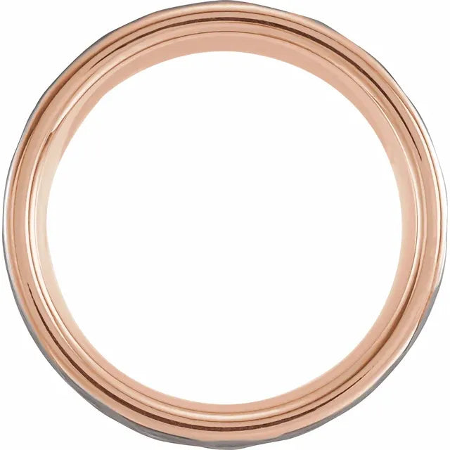 18K Rose Gold PVD Tungsten 8mm Band