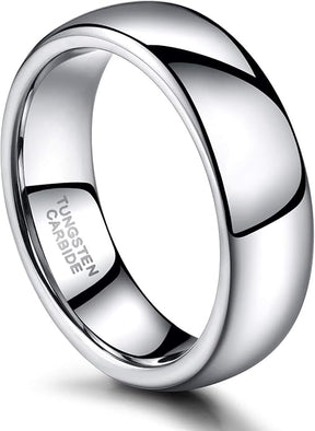 Tungsten 6mm Domed Band High Polish