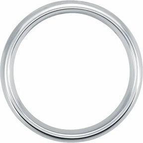 White Tungsten 6mm Half Round Band