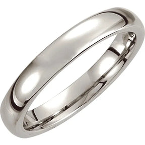 Cobalt 4mm Slightly Domed Band