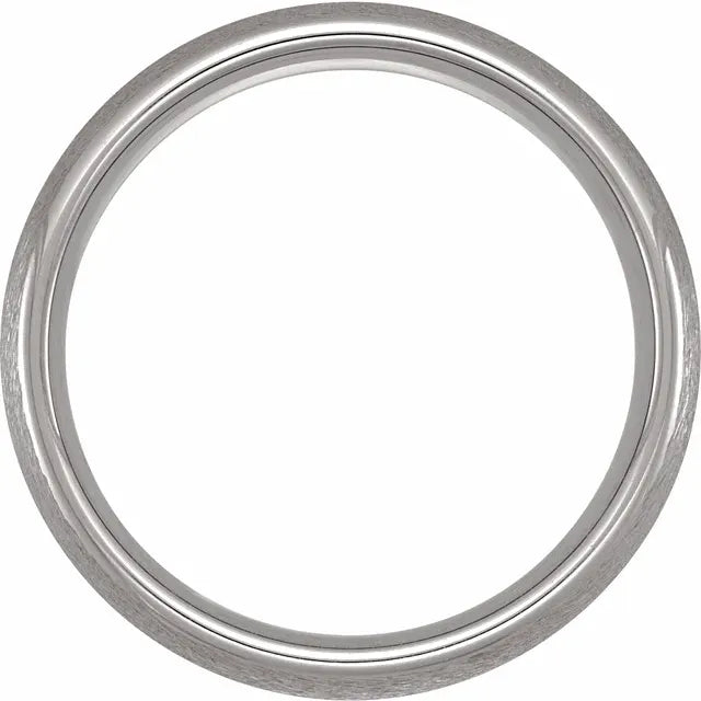 Tungsten 6mm Half-Round Band with Satin Finish