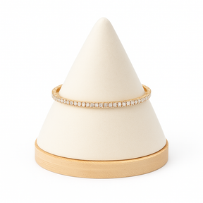 14KT YG Round 2.58ct Lab Grown Diamond Tennis Bracelet (E-F VS)