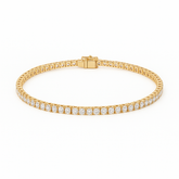 14KT YG Round 2.58ct Lab Grown Diamond Tennis Bracelet (E-F VS)