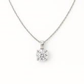 14KT WG 1.05CT LAB GROWN DIAMOND PENDANT