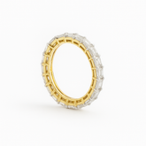 14KT YG 2.82CT ETERNITY BAND RADIANT CUT SIZE 6