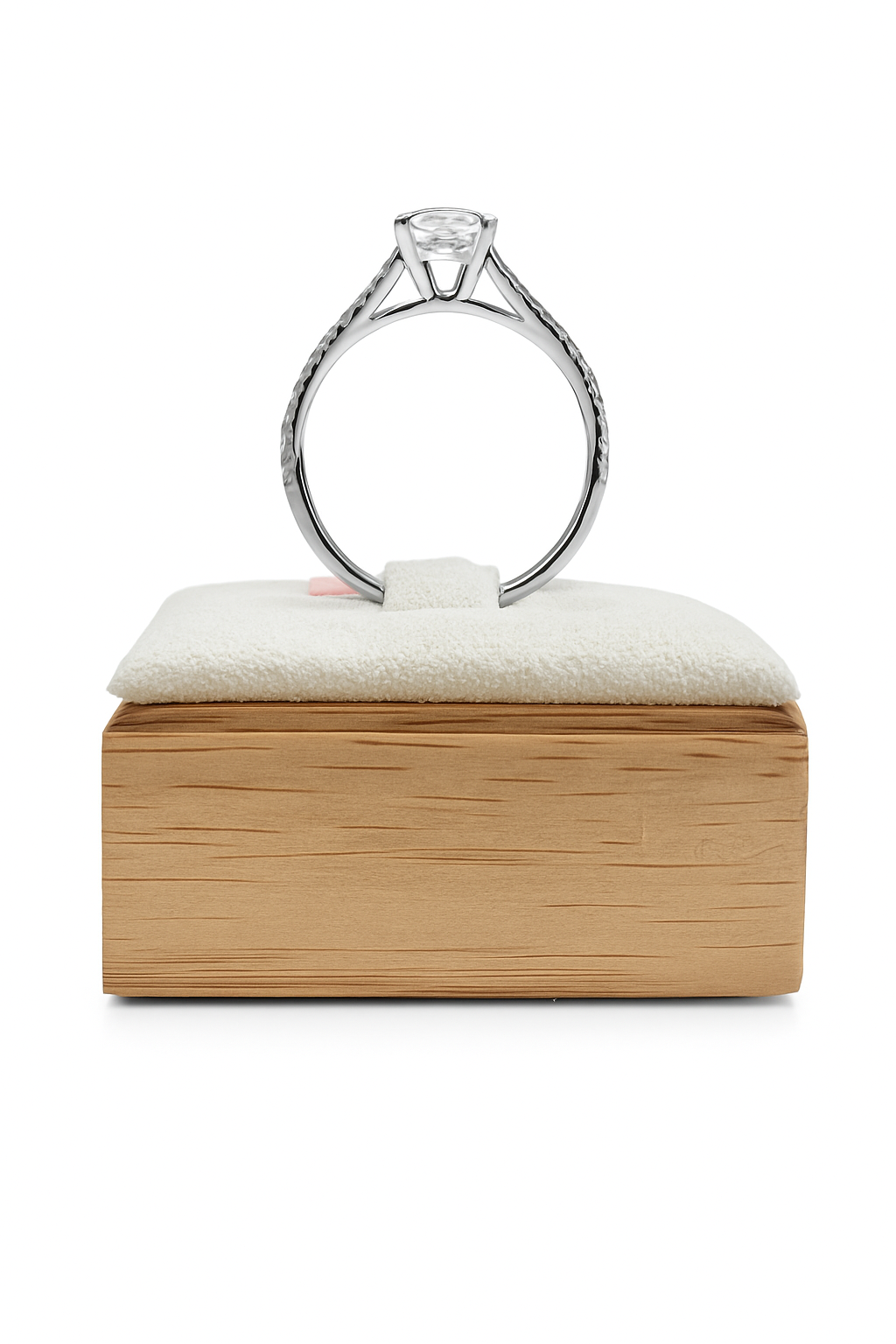 14KT White Gold Round Lab Diamond Ring