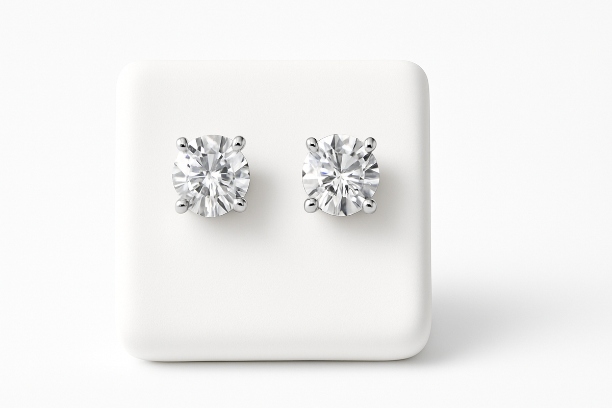 14KT WG 2.08CT Lab Grown Diamond Studs