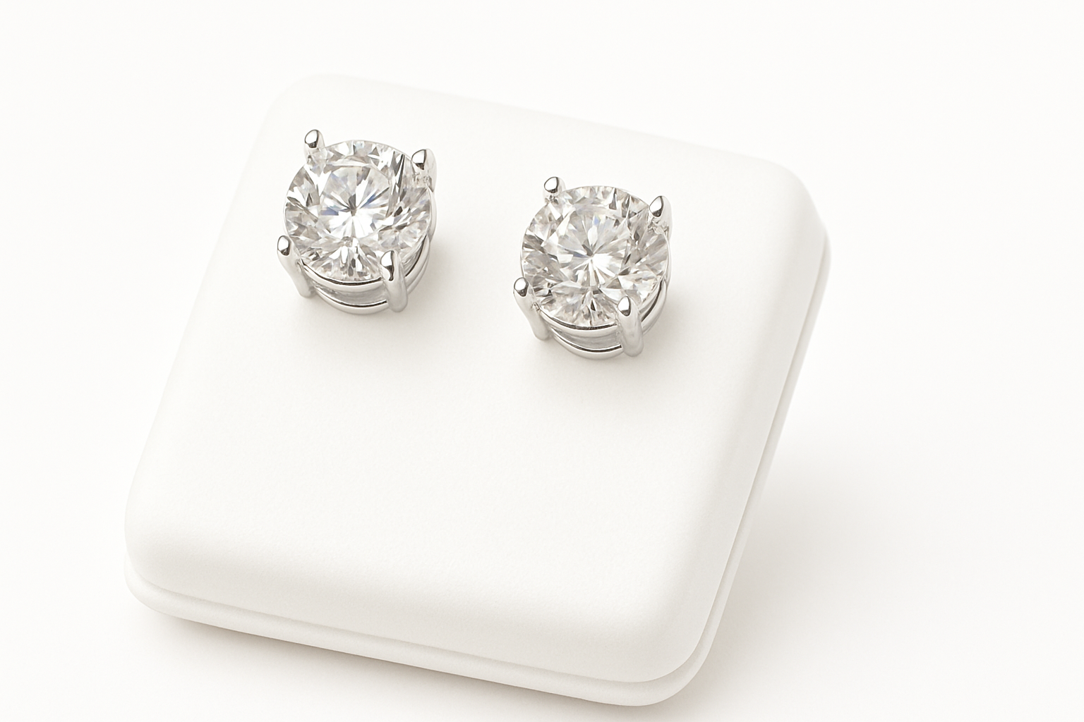 14KT WG 2.08CT Lab Grown Diamond Studs