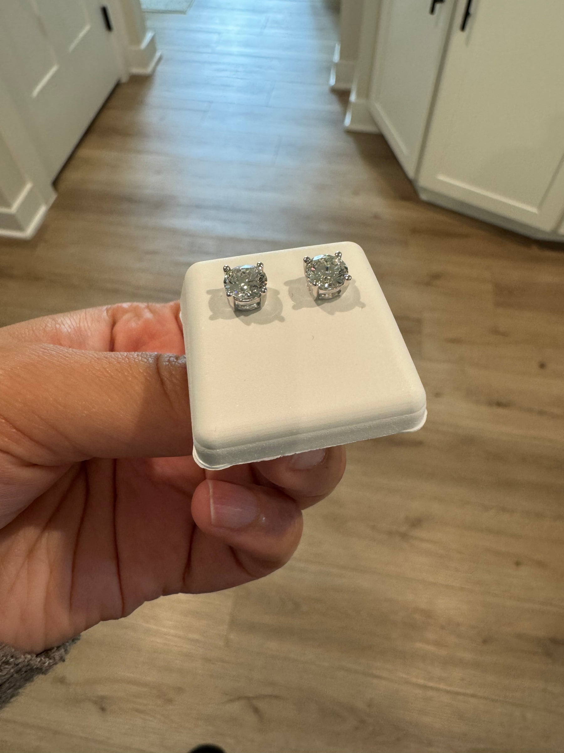 14KT WG 2.08CT Lab Grown Diamond Studs