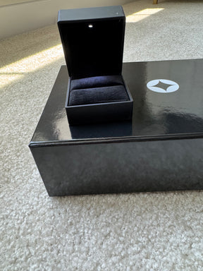 14KT YG 1.53CT CENTER RADIANT CUT LAB GROWN DIAMOND RING