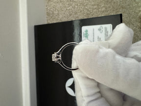 14KT White Gold Oval Halo 1.03ct Lab Diamond Ring