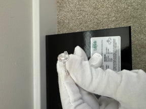 14KT White Gold Oval Halo 1.03ct Lab Diamond Ring