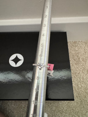 14KT White Gold Round Lab Diamond Ring