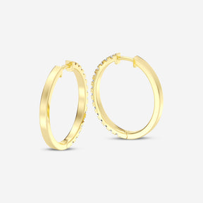 Round 0.47CT Lab Diamond Hoop Earrings