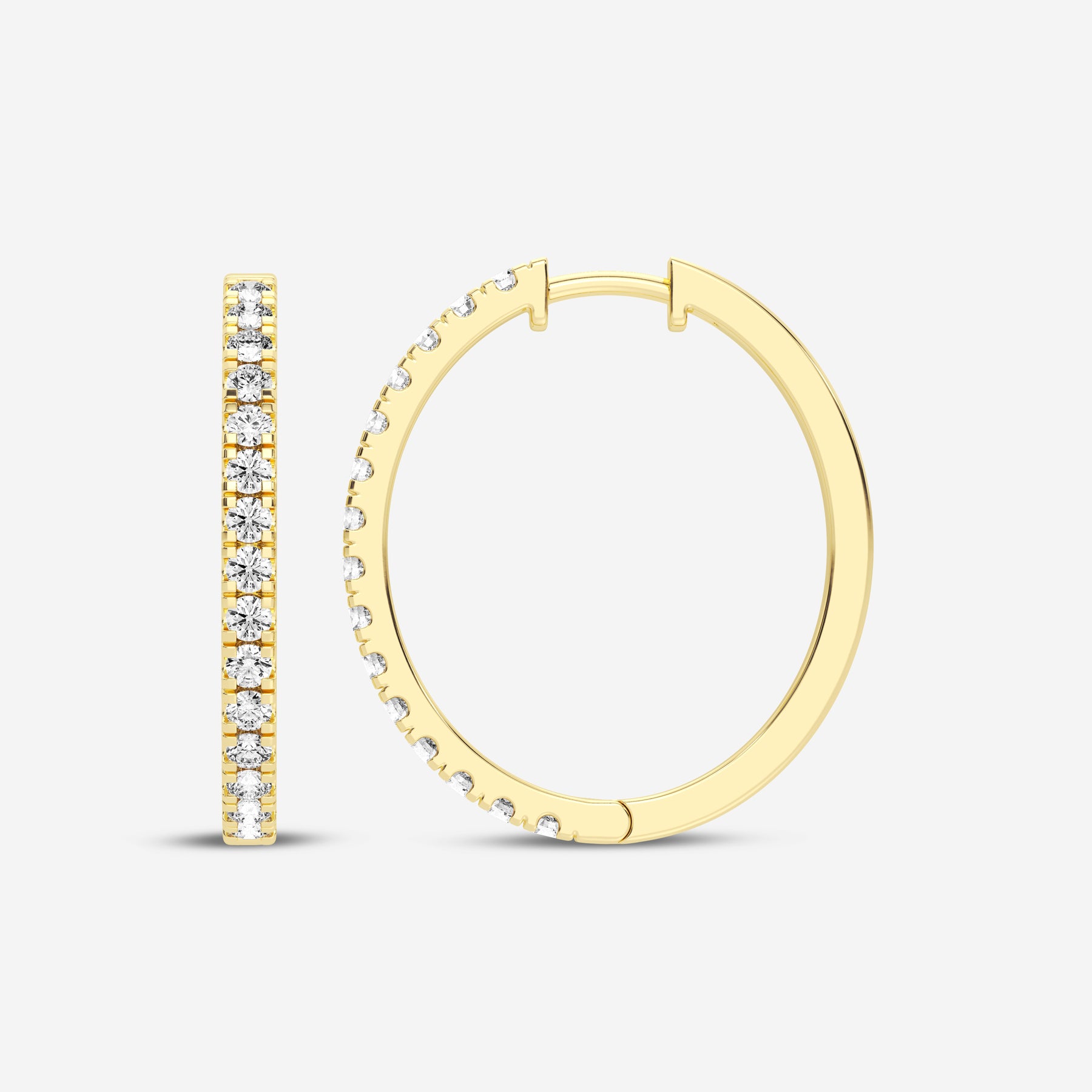 Round 0.47CT Lab Diamond Hoop Earrings