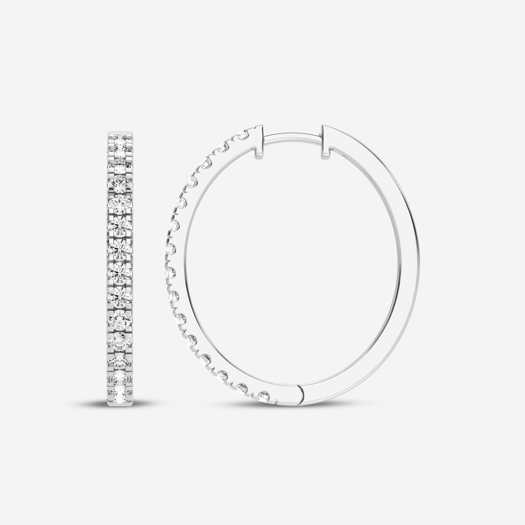 Round 0.47CT Lab Diamond Hoop Earrings