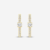 Round 0.75CT Lab Diamond Hoop Earrings