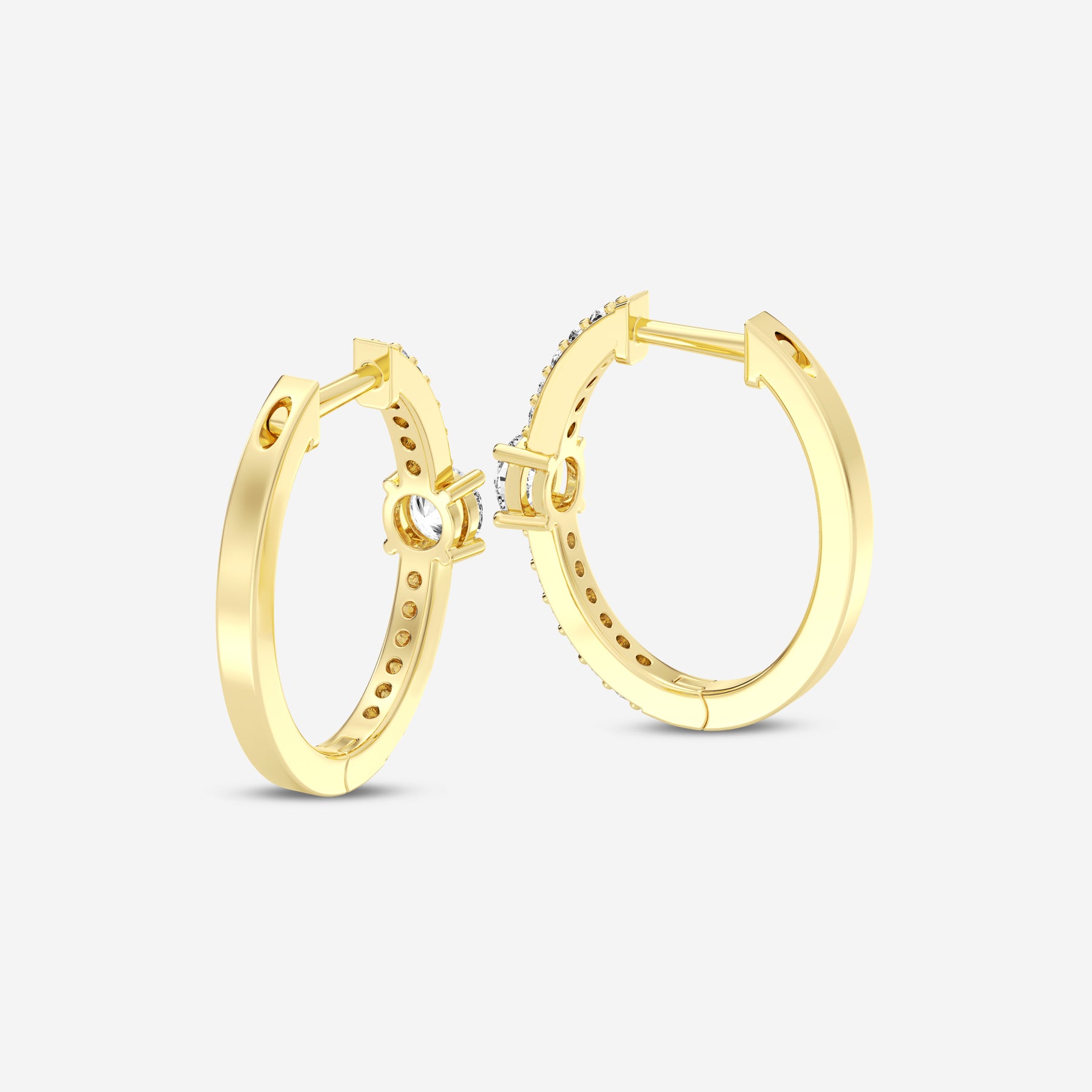 Round 0.75CT Lab Diamond Hoop Earrings