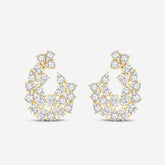 Unique Oval / Pear 10.86CT Lab Diamond Stud Earrings
