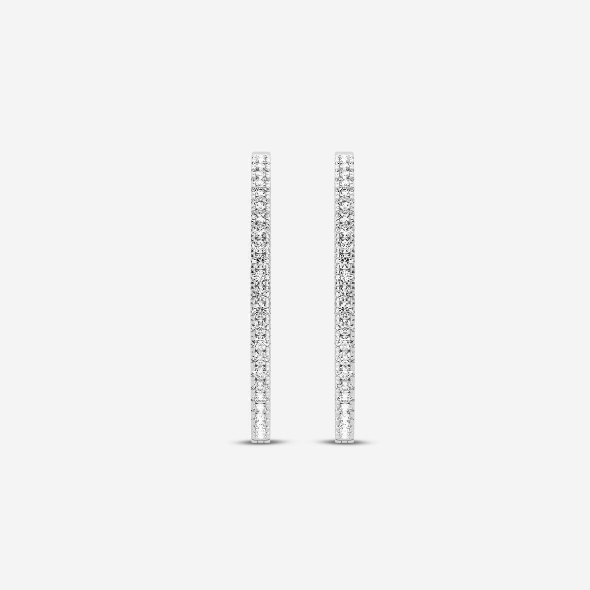 Round 2.77CT Lab Diamond Hoop Earrings