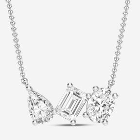 Pear/Emerald/Oval 1.48CT Lab Diamond Necklace