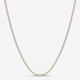 14KT YG 6.96ct Round Lab Grown Diamond Tennis Necklace