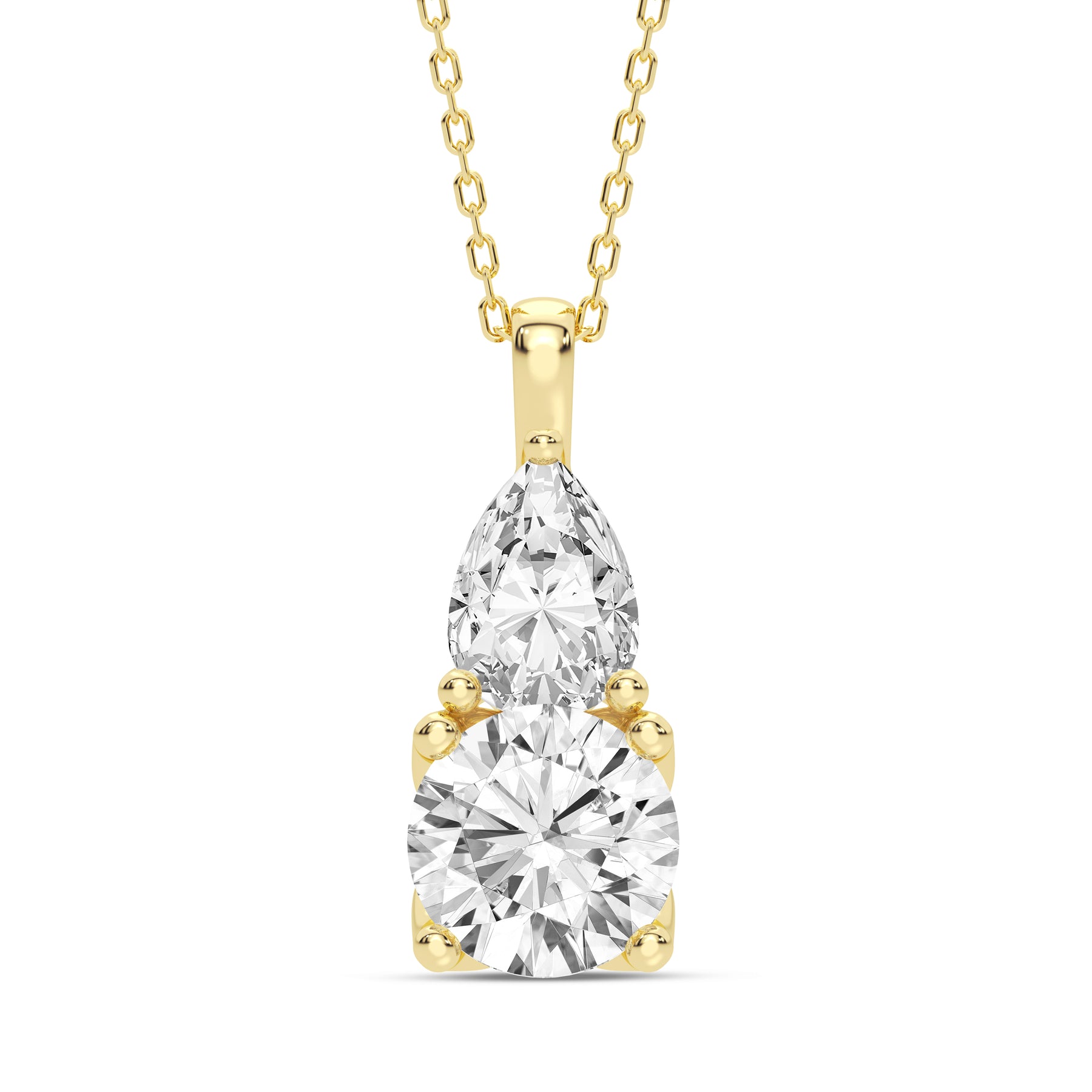 Pear/Round 0.43CT Lab Diamond Pendant