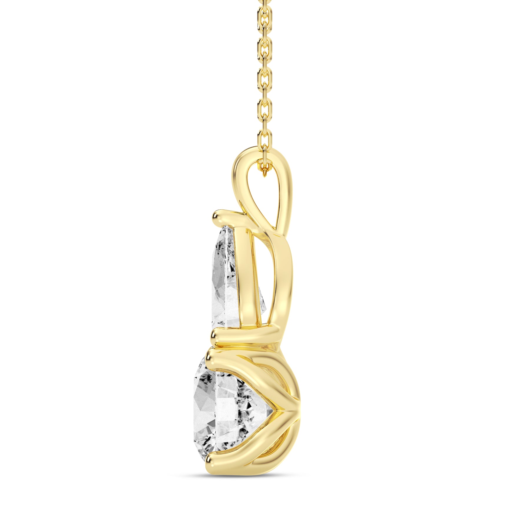 Pear/Round 0.43CT Lab Diamond Pendant